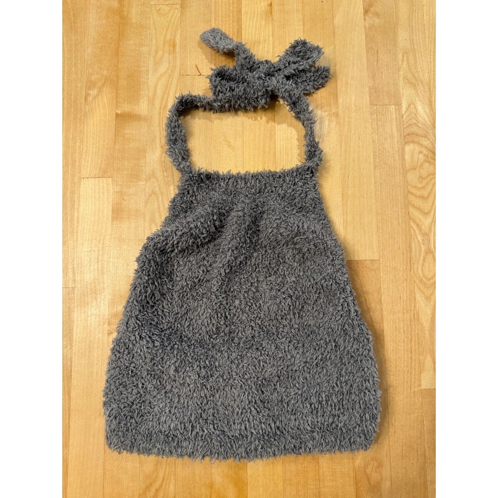 SKIMS, Cozy Knit Halter Top, S/M, Smoke Gray, Loungewear Boucle, MSRP $52